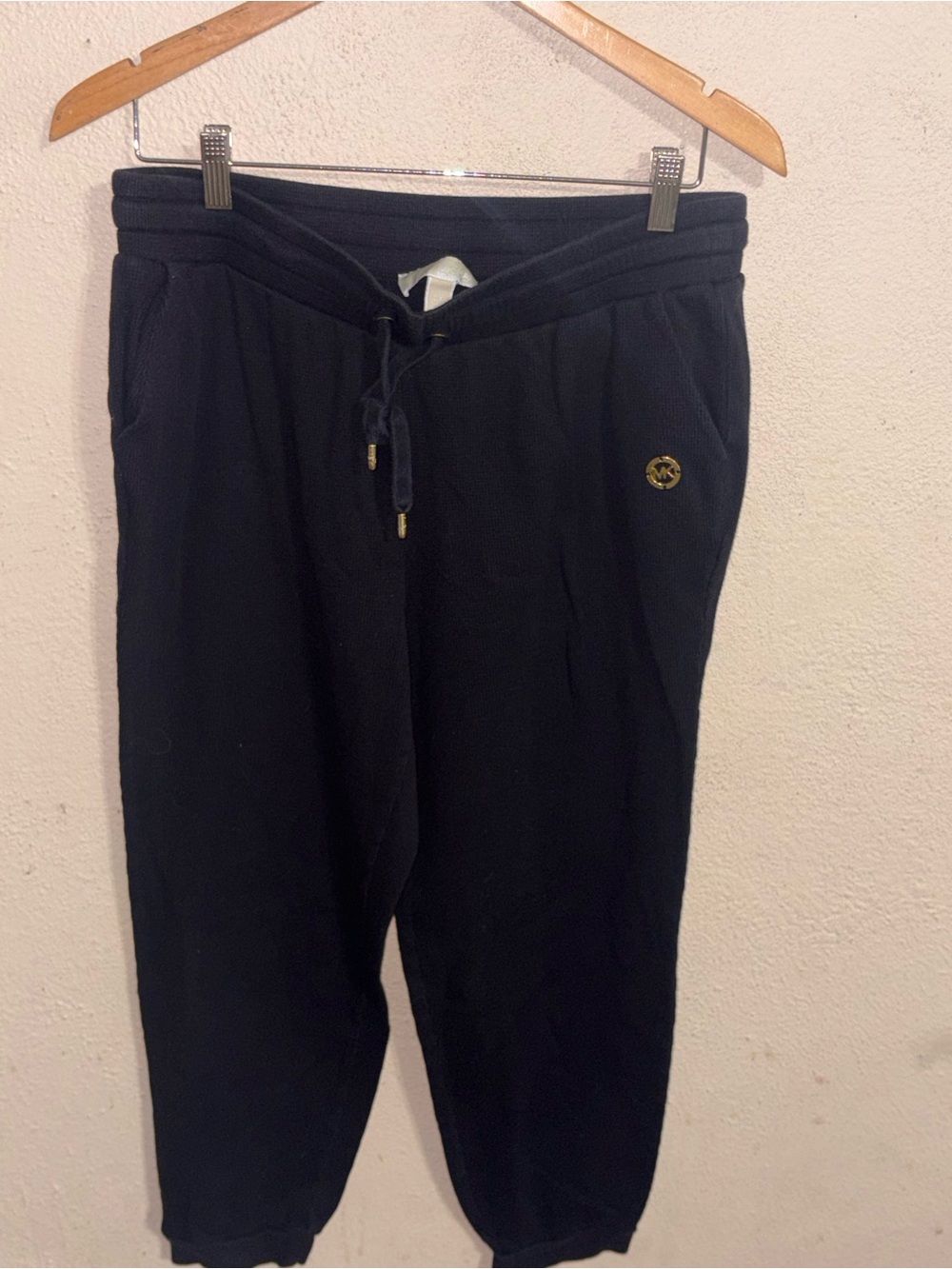 Michael Kors Black Sweatpants with Gold Accent